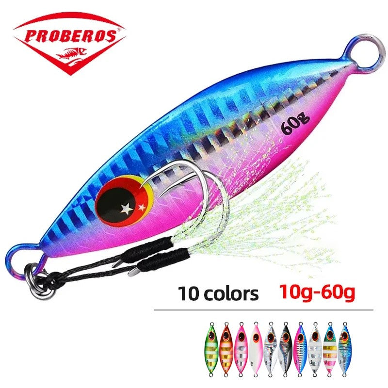 Isca Jigging Pro com Glitter Luminoso – Alta Performance para Pesca em Águas Salgadas