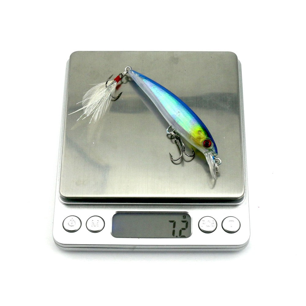 Laser minnow isca de pesca 10/5 pçs artificial biônico 9cm/7g balanço isca dura