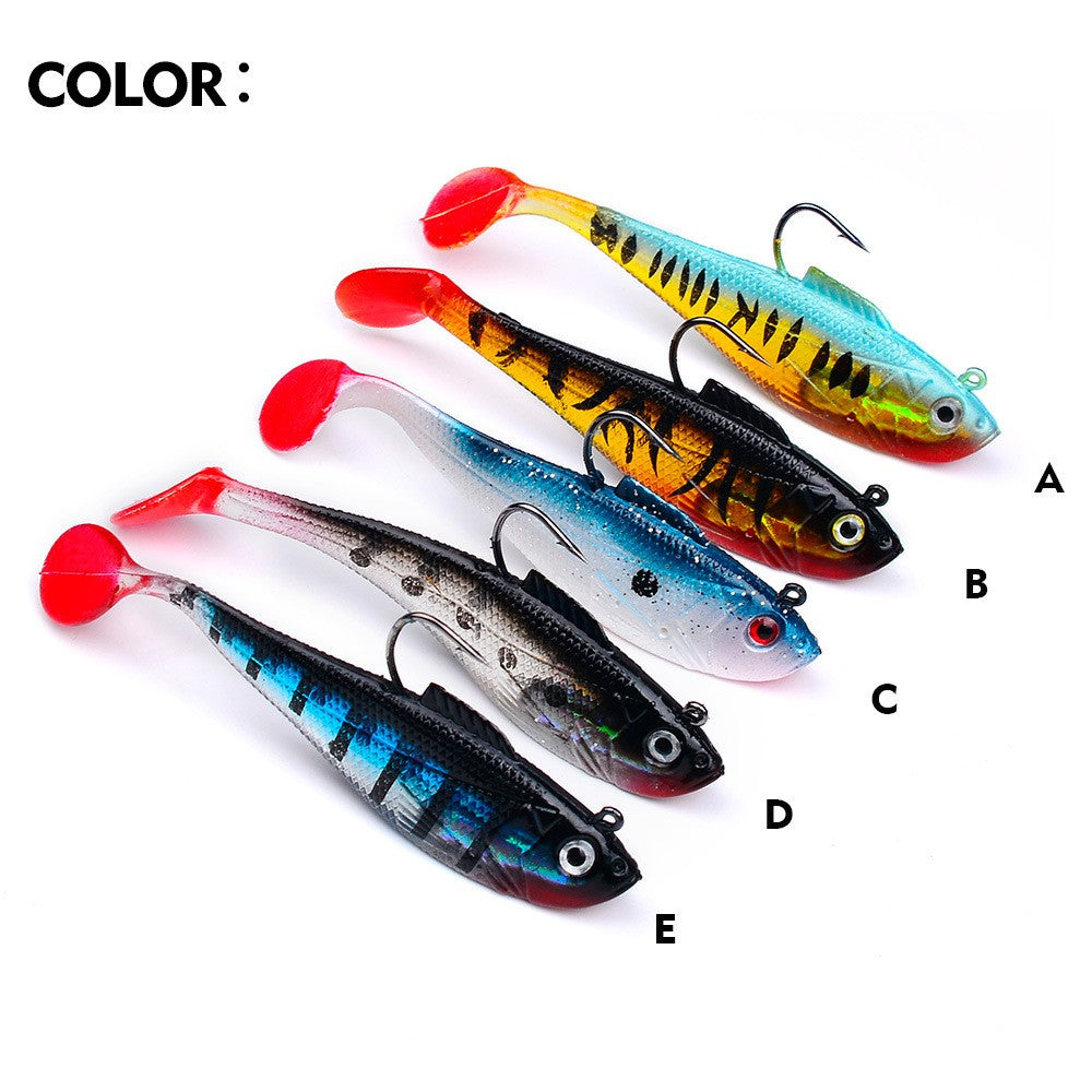 3 pçs gabarito gancho silicone macio isca conjunto swimbait 3.6g 9.5g 24.6g wobb