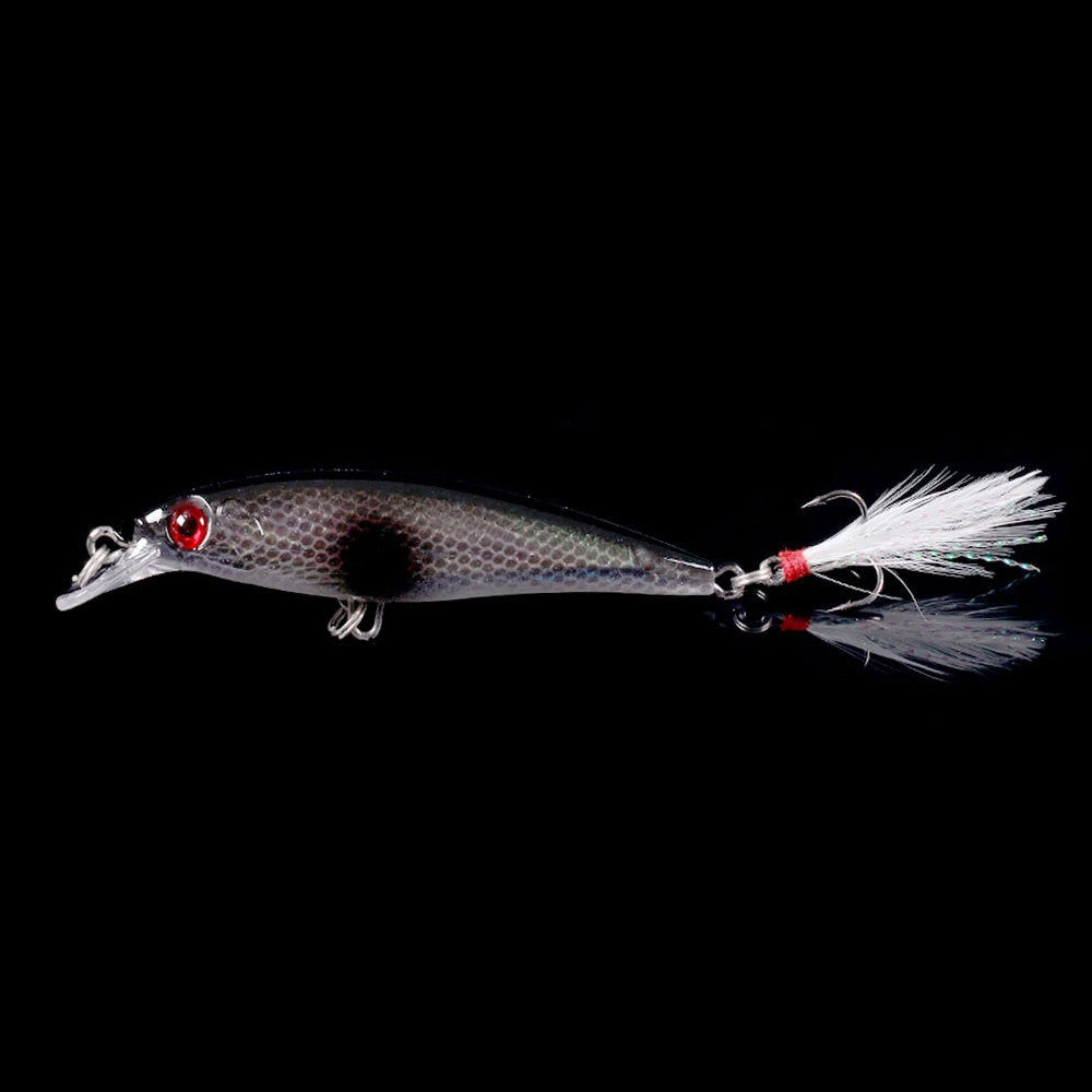 Laser minnow isca de pesca 10/5 pçs artificial biônico 9cm/7g balanço isca dura