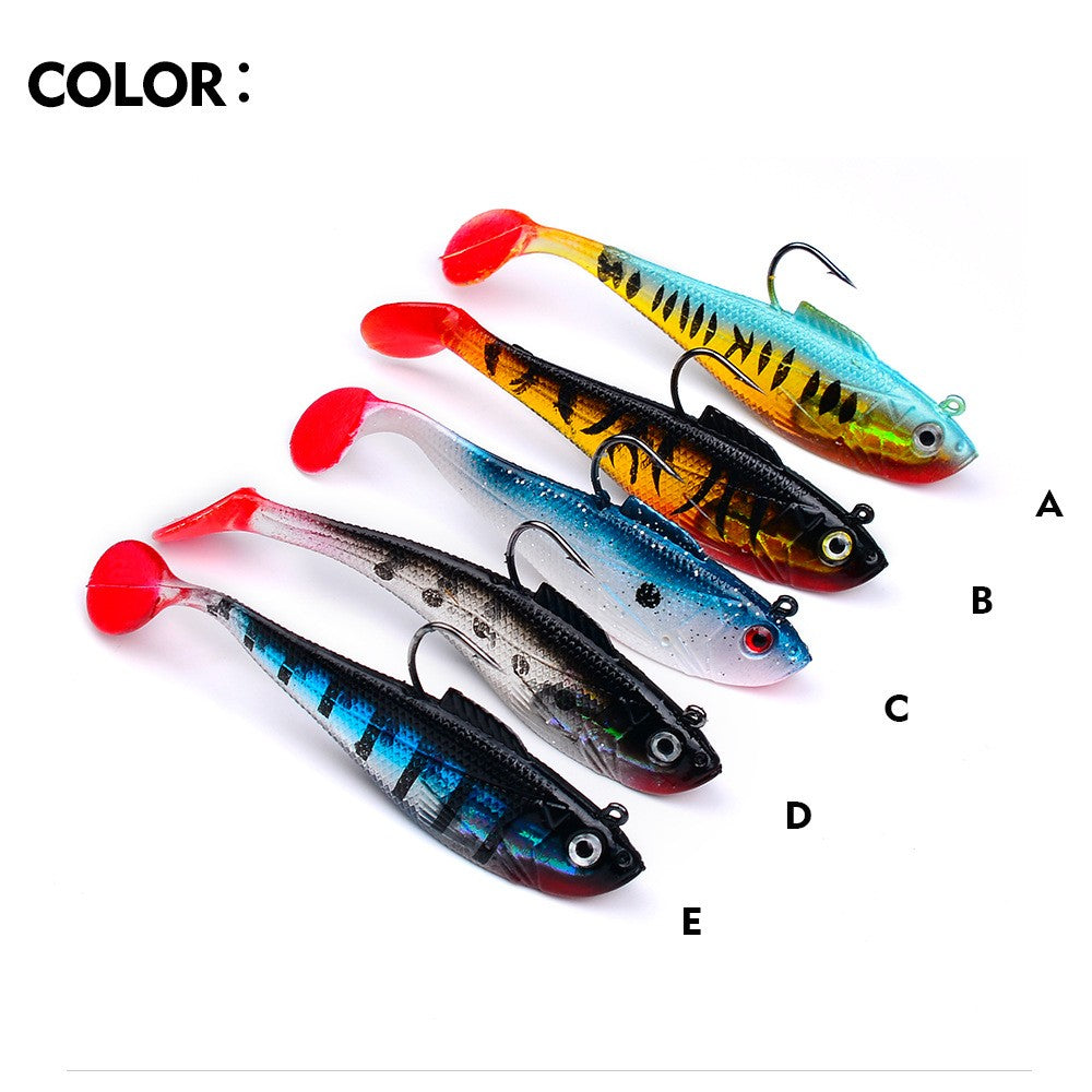 3 pçs gabarito gancho silicone macio isca conjunto swimbait 3.6g 9.5g 24.6g wobb