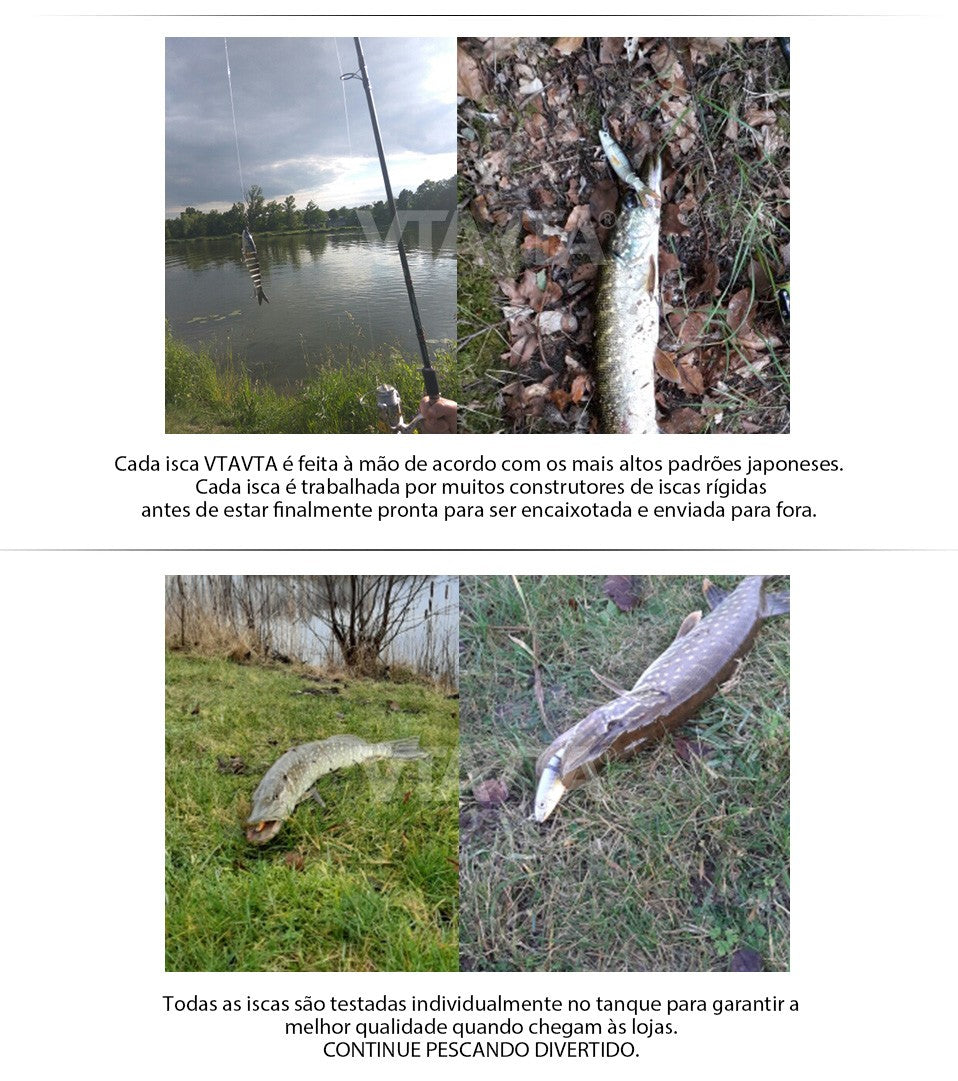 VTAVTA 10/14cm afundando wobblers iscas de pesca articuladas crankbait swimbait