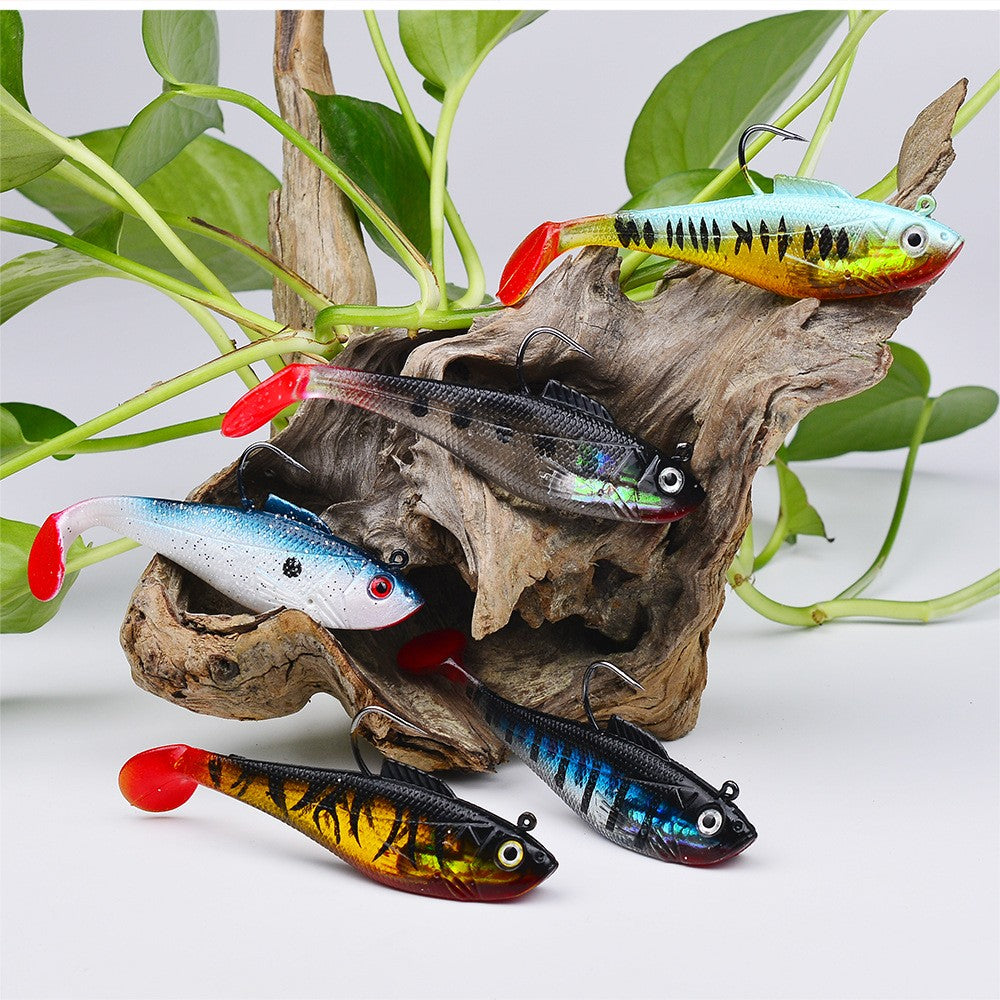 3 pçs gabarito gancho silicone macio isca conjunto swimbait 3.6g 9.5g 24.6g wobb