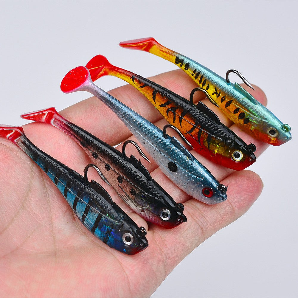 3 pçs gabarito gancho silicone macio isca conjunto swimbait 3.6g 9.5g 24.6g wobb