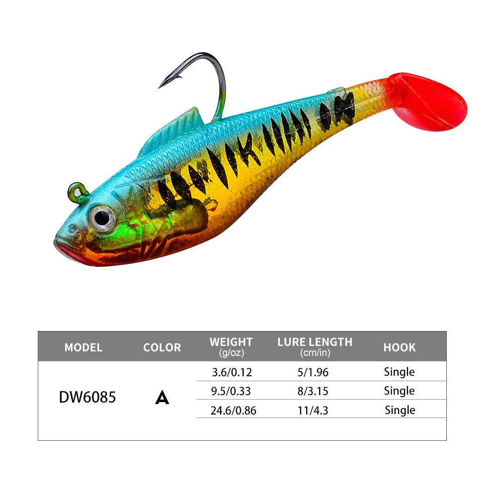3 pçs gabarito gancho silicone macio isca conjunto swimbait 3.6g 9.5g 24.6g wobb