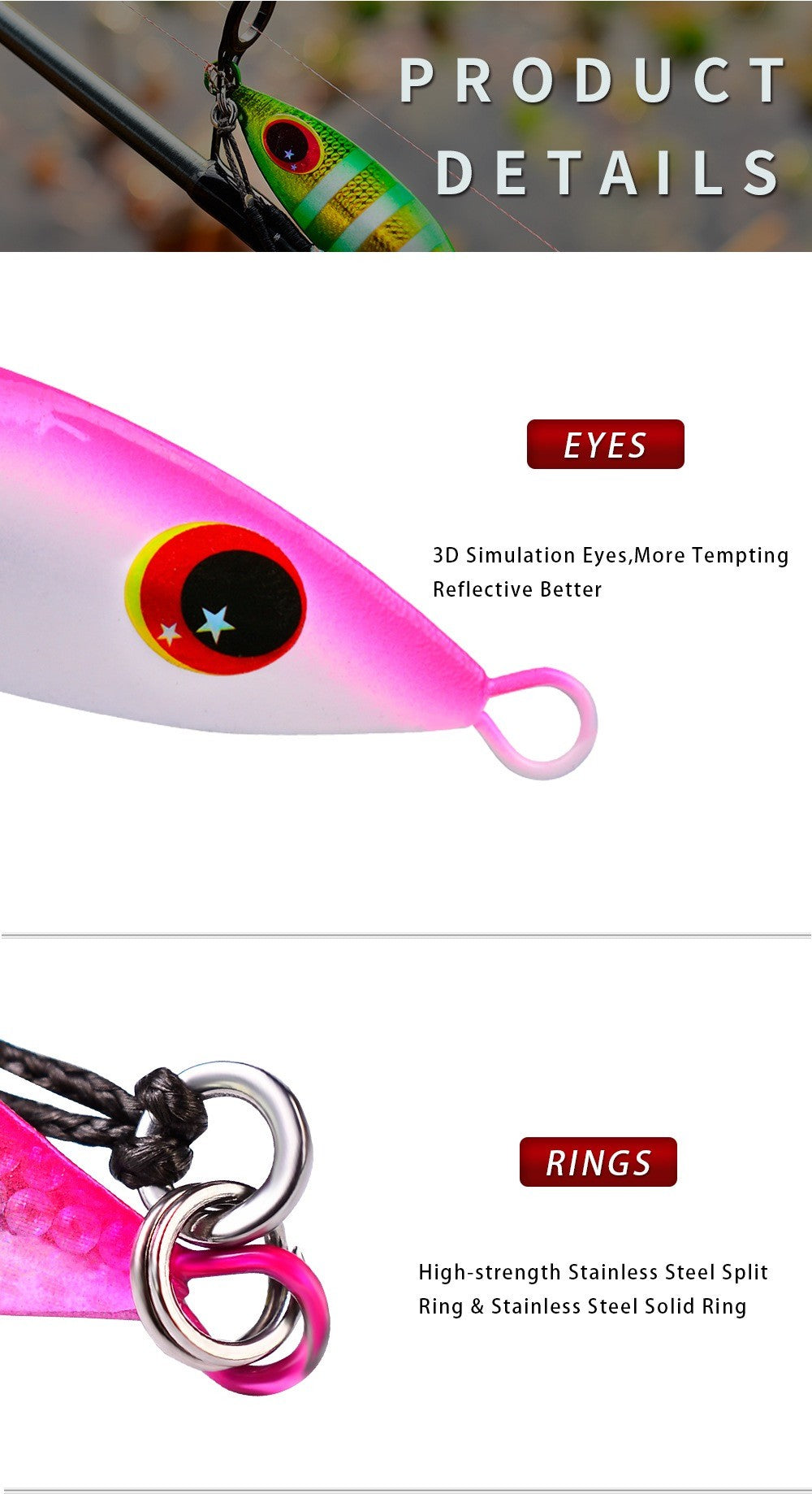 Isca Jigging Pro com Glitter Luminoso – Alta Performance para Pesca em Águas Salgadas