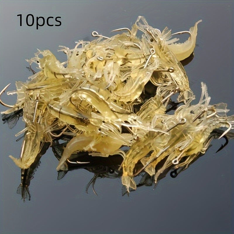 50/100 peças goture camarão iscas de pesca de camarão macio para água doce água s