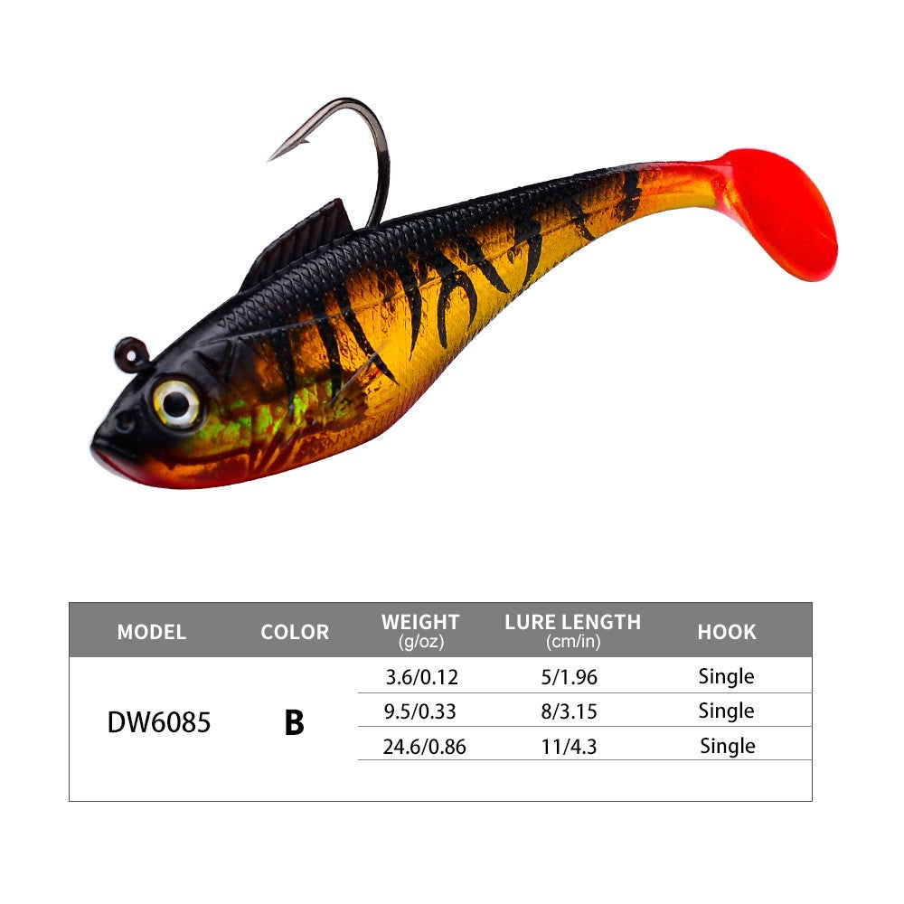 3 pçs gabarito gancho silicone macio isca conjunto swimbait 3.6g 9.5g 24.6g wobb