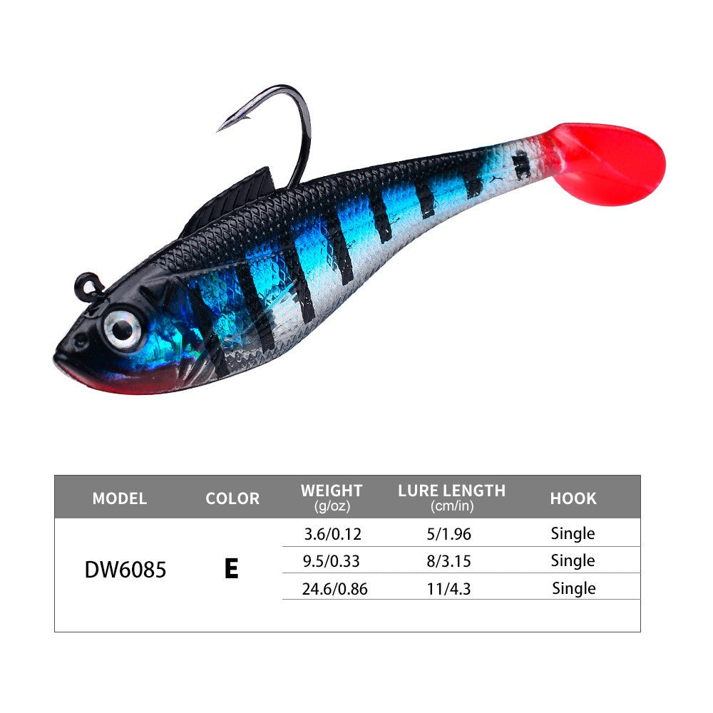 3 pçs gabarito gancho silicone macio isca conjunto swimbait 3.6g 9.5g 24.6g wobb